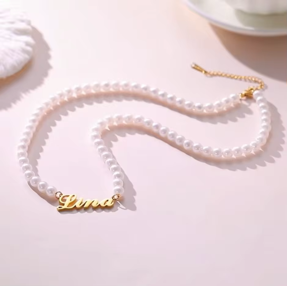 Pearl Name Necklace